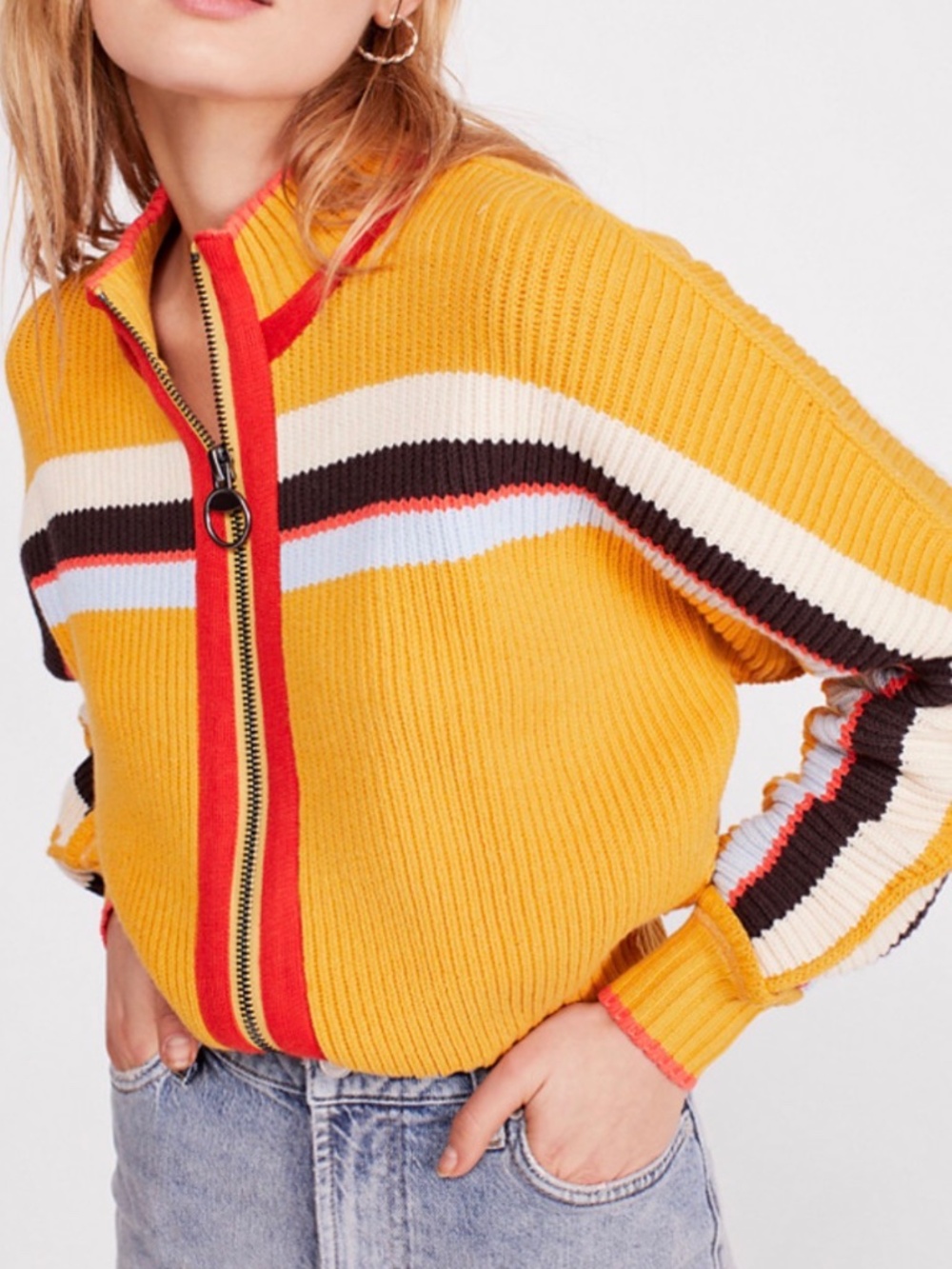 Free People Sweater zip up jacket
